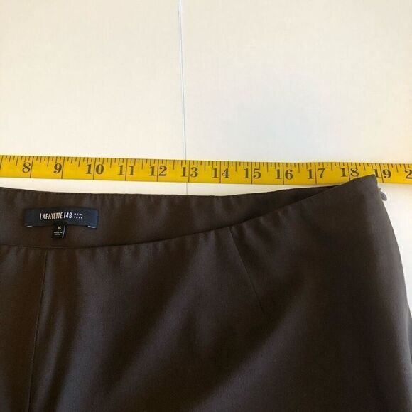 Lafayette 148 New York Cocoa Wool Ankle Pant Career Size 16 - Picture 7 of 10